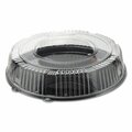 Wna Round Catering Tray with Dome Lid, 16 in. Diameter, Black/Clear, Plastic, 25PK WNA AC916BLPET